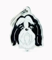 Chapita My Family Black And White Shih Tzu