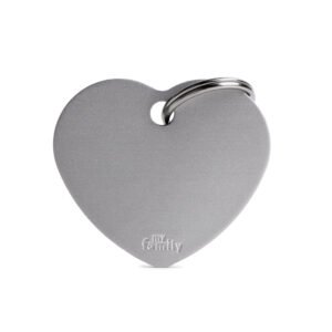 Chapita My Family Big Heart Aluminum Grey