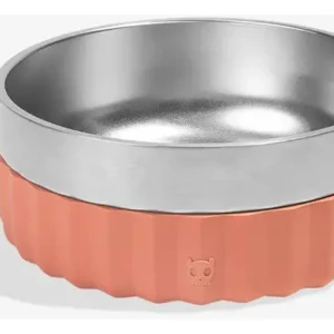 Zeedog Comedero para cachorros Tuff Bowl Cor Mayo Star Clay de 1,2 litros