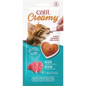 Catit Creamy - Caja x 12 Sobres - Cada Sobre Contiene 4 Tubos x 10 g | Atun
