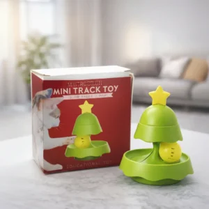 Christmas Track Toy Mini Track Toy Bell Lamplight Catnip