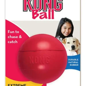 Kong Pelota Roja Grande Caucho Natural con Agujero Para Rellenar