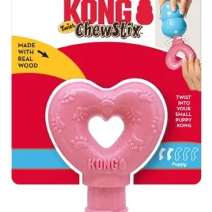 Kong Chewstix Puppy Twist Corazòn Color Rosa