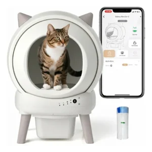 Beepaw Litera Automática Gatos Rock-e Autolimpiante Wi Fi App Color Blanco