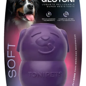 Tonipets Glotoni Juguete Rellenable Perro Grande Soft XL Color Violeta