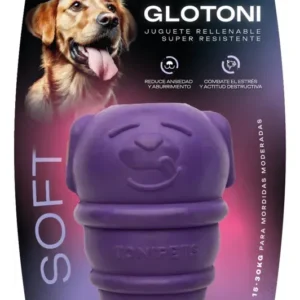 Tonipets Glotoni Juguete Rellenable Perro Mediano Soft L Color Violeta