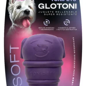 Tonipets Glotoni Juguete Rellenable Perro Mediano Soft Small Color Violeta