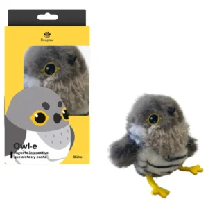 Beepaw Owl-e Búho Con Aleteo Realista Catnip Sonido Natural Batería Recargable