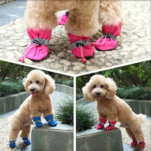 Zapatos Antideslizantes para Perros Ajustables con Corderito