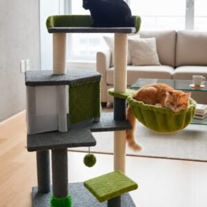 Beepaw Rascador Gimnasio Verde y Gris