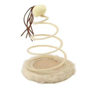 Cancat Juguete Para Gato Con Base De Peluche Con Resorte