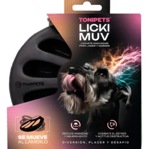Tonipets Juguete Rellenable P/ Lamer Perros Gatos Lickimuv Negro
